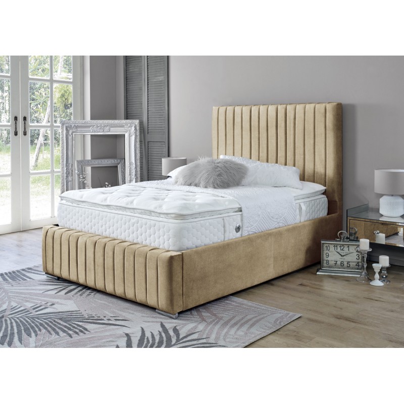 Yllas Naples Sand 4ft Small Double Ottoman Bed